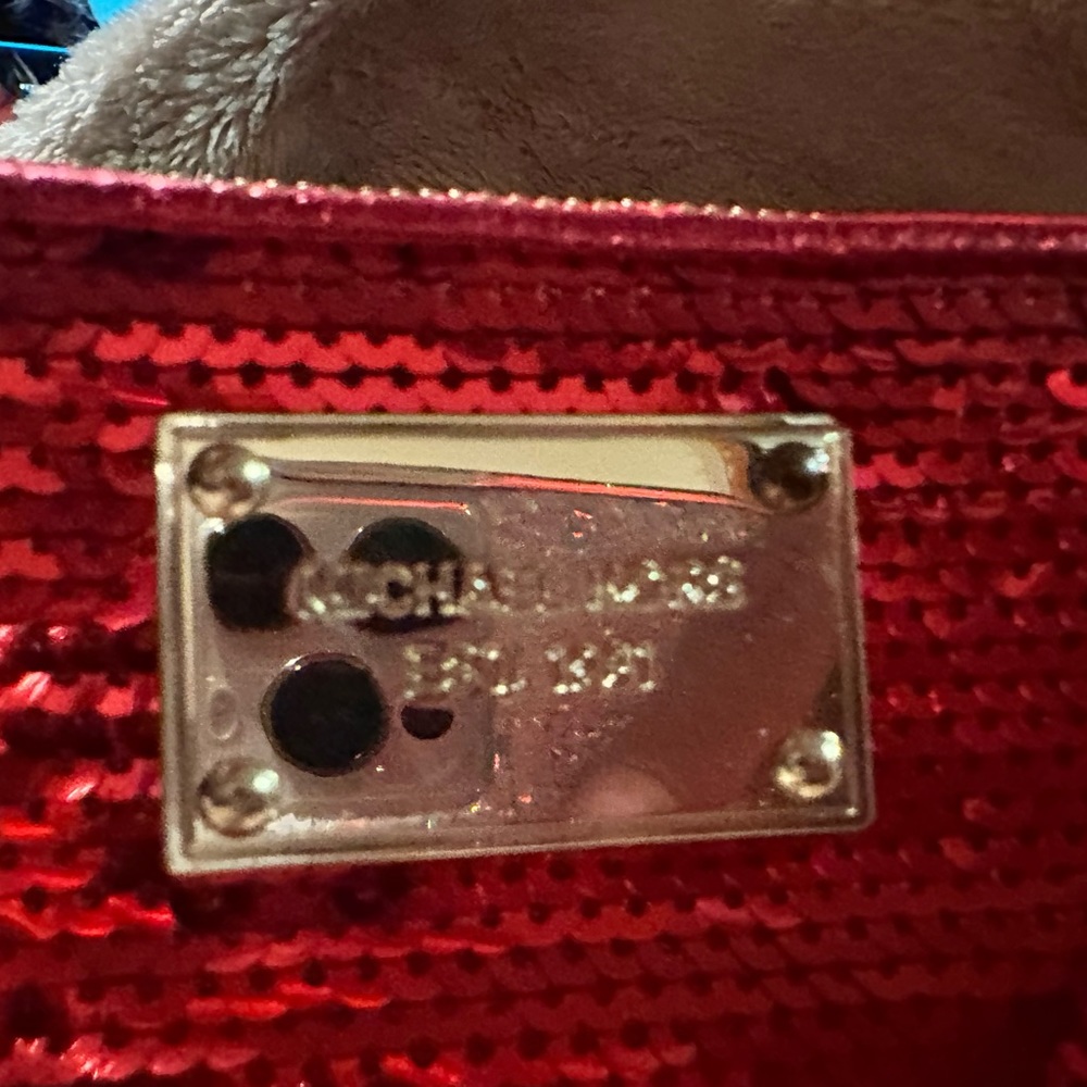 Michael kors  red sequins wristlet